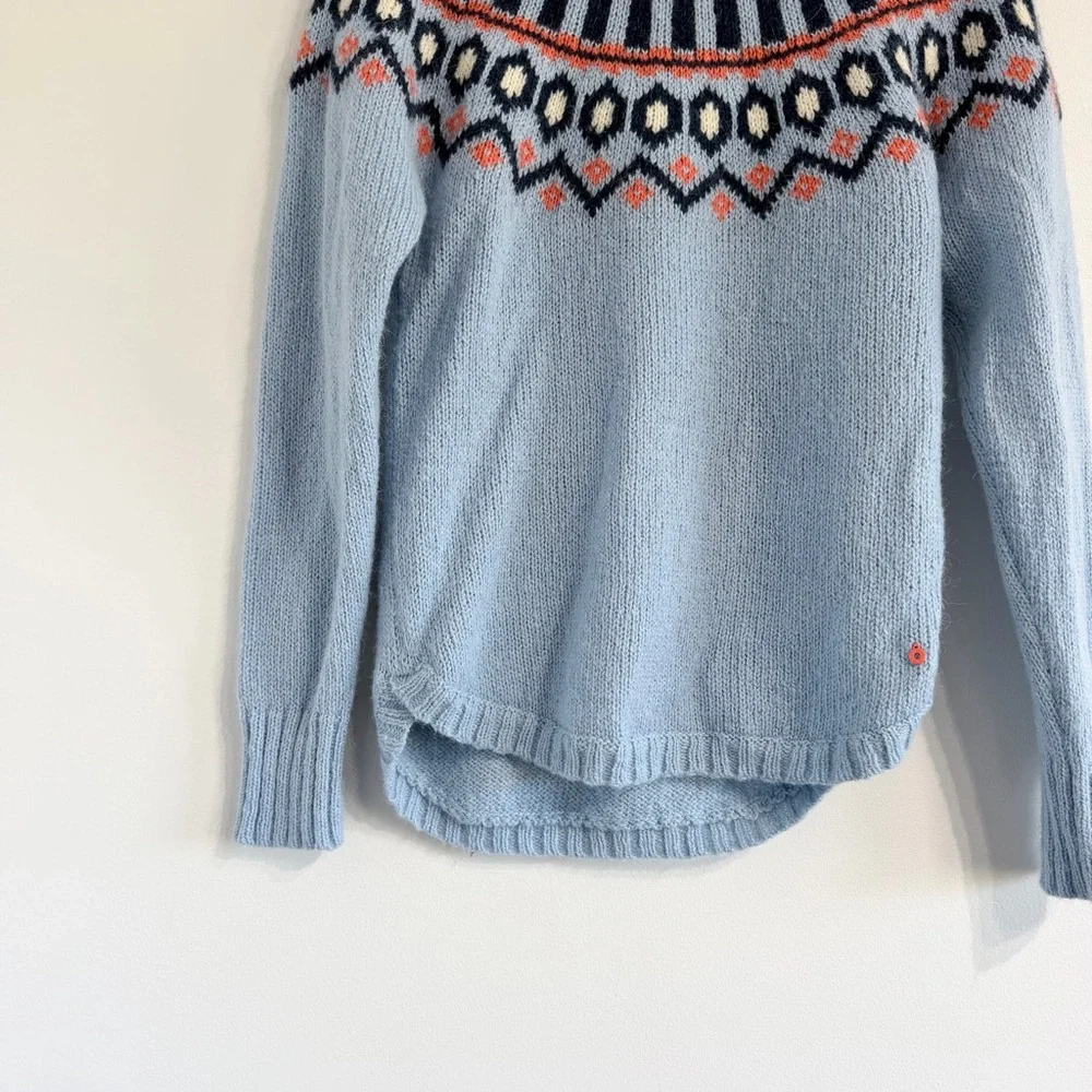 Kari Traa Ringheim Knit Sweater blue orange fair isle alpaca wool blend - Picture 4 of 8